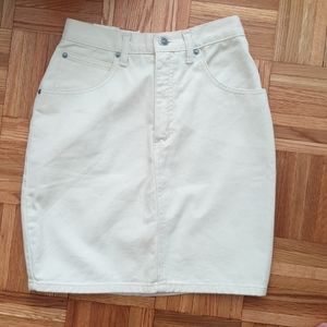 Vintage Guess Denim Skirt - Ecru